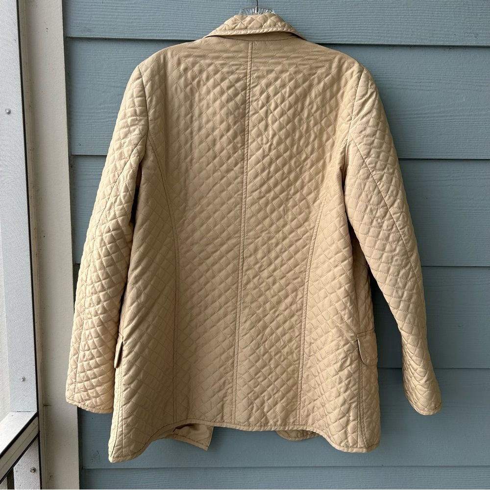 Talbots Quilted Beige Utility Jacket - Picture 3 of 10